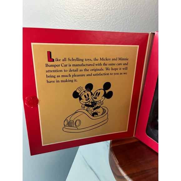 Disney Schylling Mickey Minnie Bumper Car Retro Collection Battery Operated Box - Picture 2 of 11